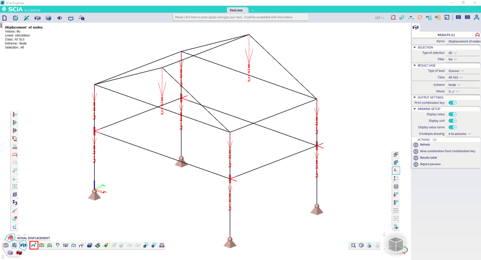 Nodal displacement