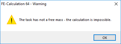 No free mass available in SCIA Engineer