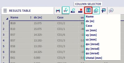 Column selector