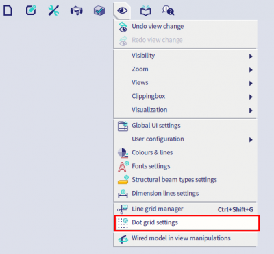 Dot grid settings