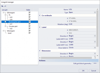 Line grid manager