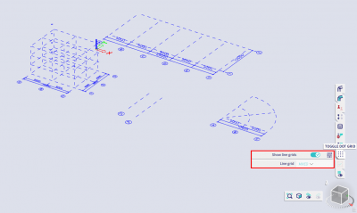 Line grid submenu