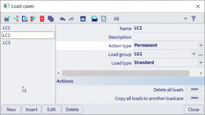 You can add different loadcases.