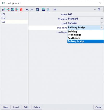 Structure type load group