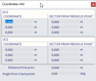 the dialog of coordinates info