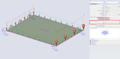 The distribution method 'Standard' gives the opportunity to set a weighted factor for each loaded element.