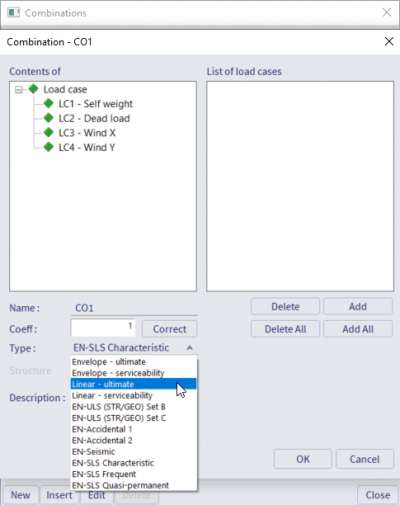 The linear combinations have multiple types