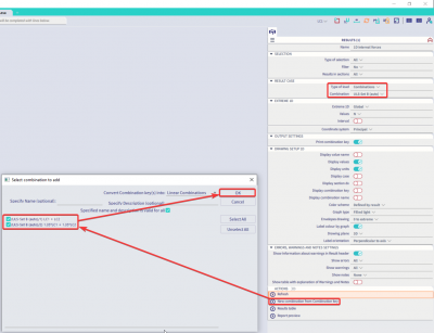 Create new linear combinations via the combination key