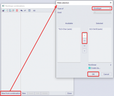 Create new nonlinear combinations from the already existing linear combinations