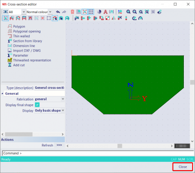 custom cross section editor