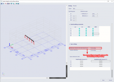 When the deflection limits are set from setup, it is not possible to edit them for each member individually.