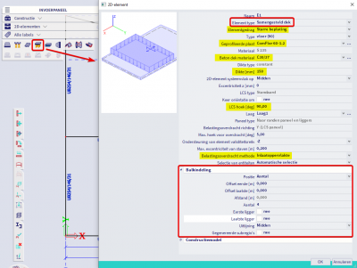 Scia Engineer FAQ - Modelleren van een typische composiet staal-beton balk - eigenschappenvenster van samengesteld dek (geribde plaat)