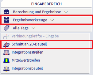 Schnitt an 2D Bauteil