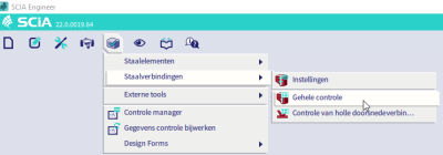 De algehele controle van alle staalverbindingen in het model