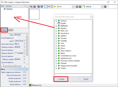 XML-export-dilaogue