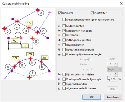 Aanpikinstellingen uit de oude interface