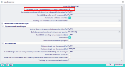 Netinstellingen Modale Analyse