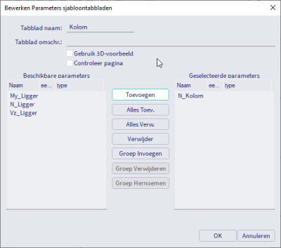 Parameter Sjabloonset_ Kolom