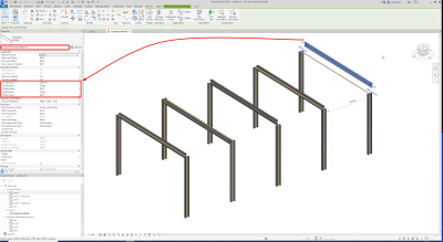 The eccentricity and alignment of the system line is exported from SCIA Engineer to Revit