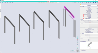 Defined eccentricities and rotations in SCIA Engineer