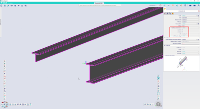 The position of two different profiles can be exported differently because of the orientation of the cross-section