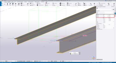 Example of positions of different members in Tekla