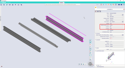 The rotations and eccentricities of beams are taken into account during the export from Revit to SCIA