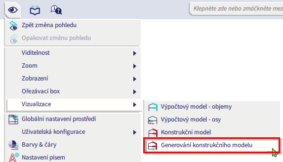 generovani konstrukcniho modelu