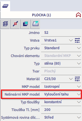 nelinearni mkp model vylouceni tlaku